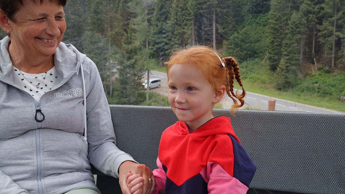 Lycia met Gina Mom in de Schafbergbahn Gargellen